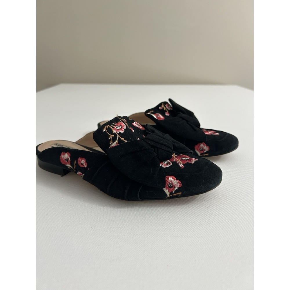 Karl Lagerfeld Paris Odetta embroided suede mules 7M‎